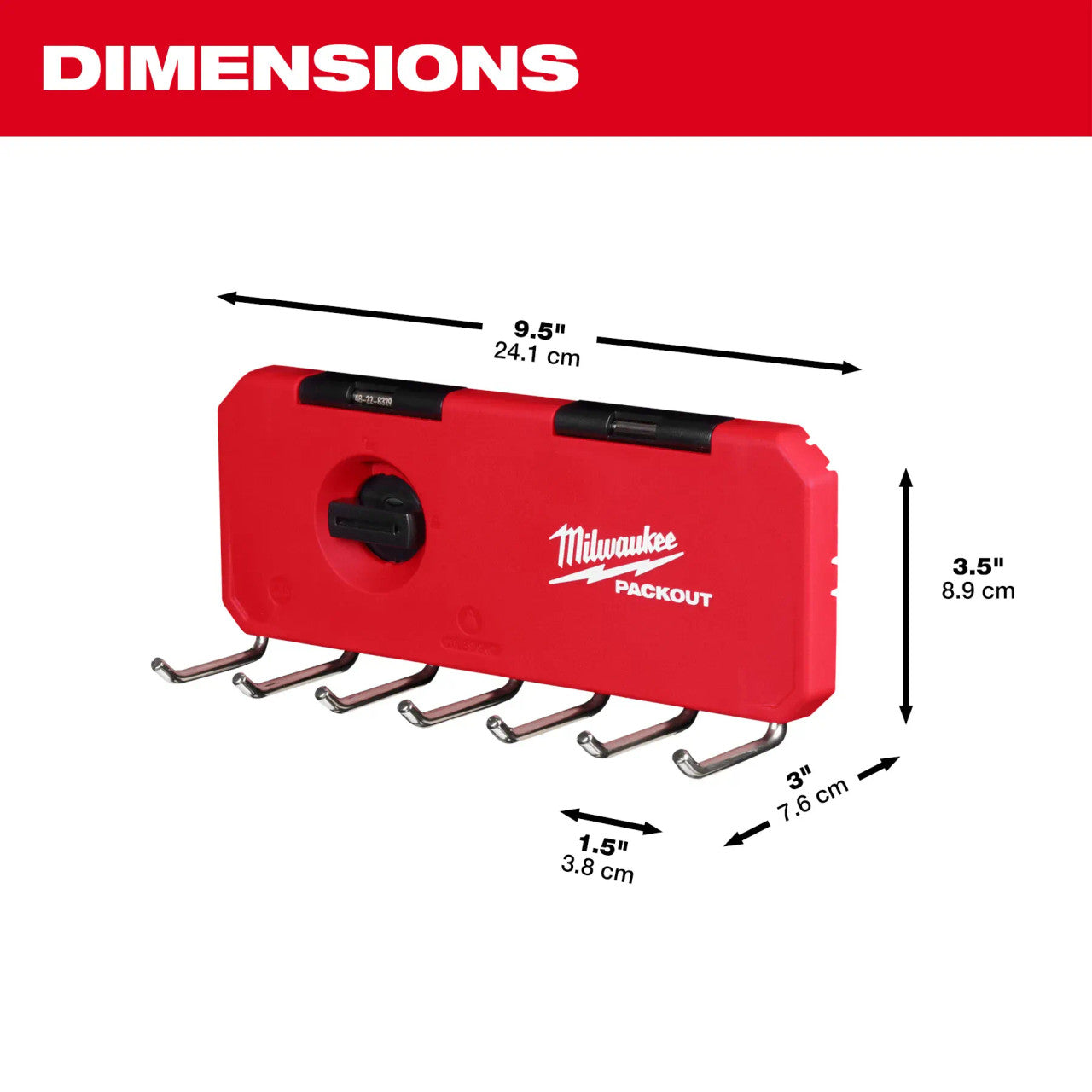 Milwaukee MIL-48-22-8329 PACKOUT 7-Hook Rack