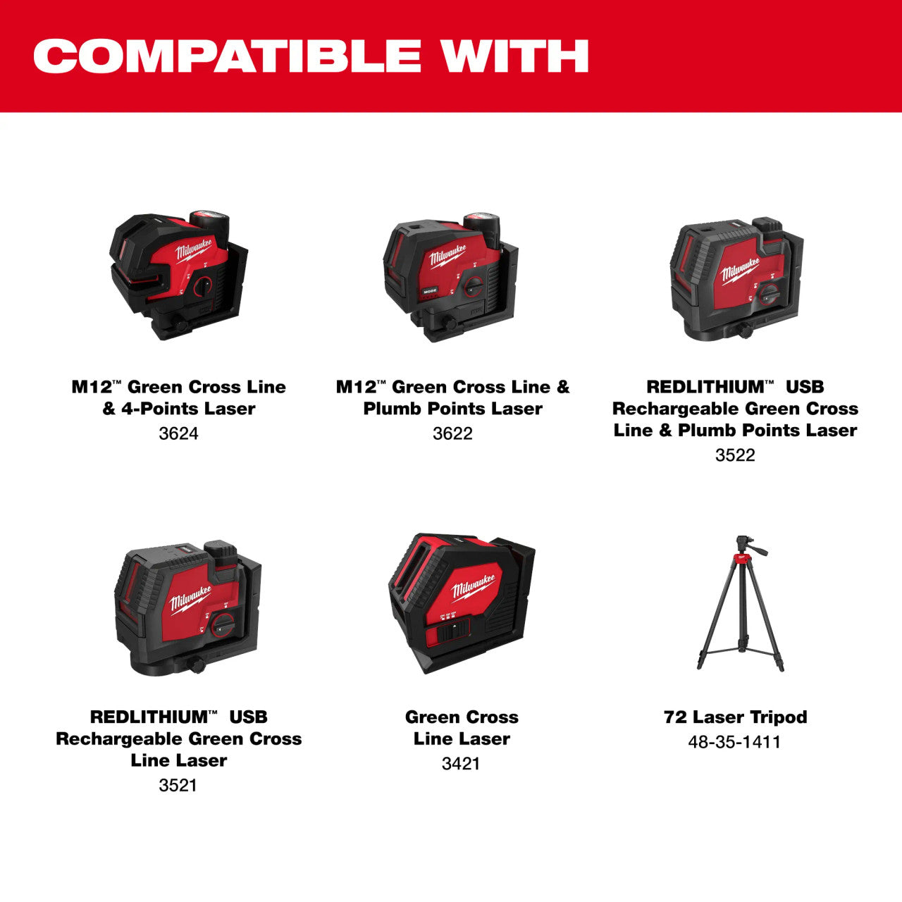 Milwaukee MIL-48-35-1314 Wireless Laser Alignment Base with Remote