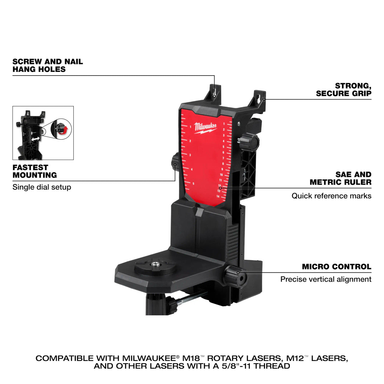 Milwaukee MIL-48-35-3702 Rotary Laser Wall Mount