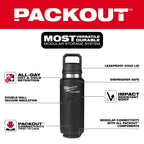 Milwaukee MIL-48-22-8397B PACKOUT 36oz Insulated Bottle with Chug Lid