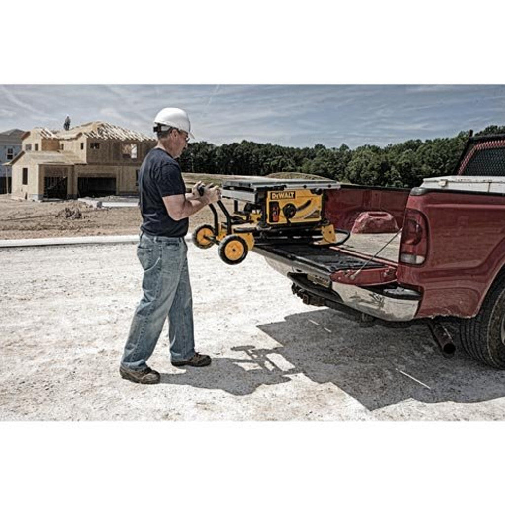 DEWALT DEW-DWE7491RS 10in Jobsite Table Saw with 32-1/2in Rip Capacity and Rolling Stand