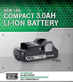 Metabo-HPT HPT-339782 18V 3.0Ah Compact Lithium-Ion Slide Style Battery