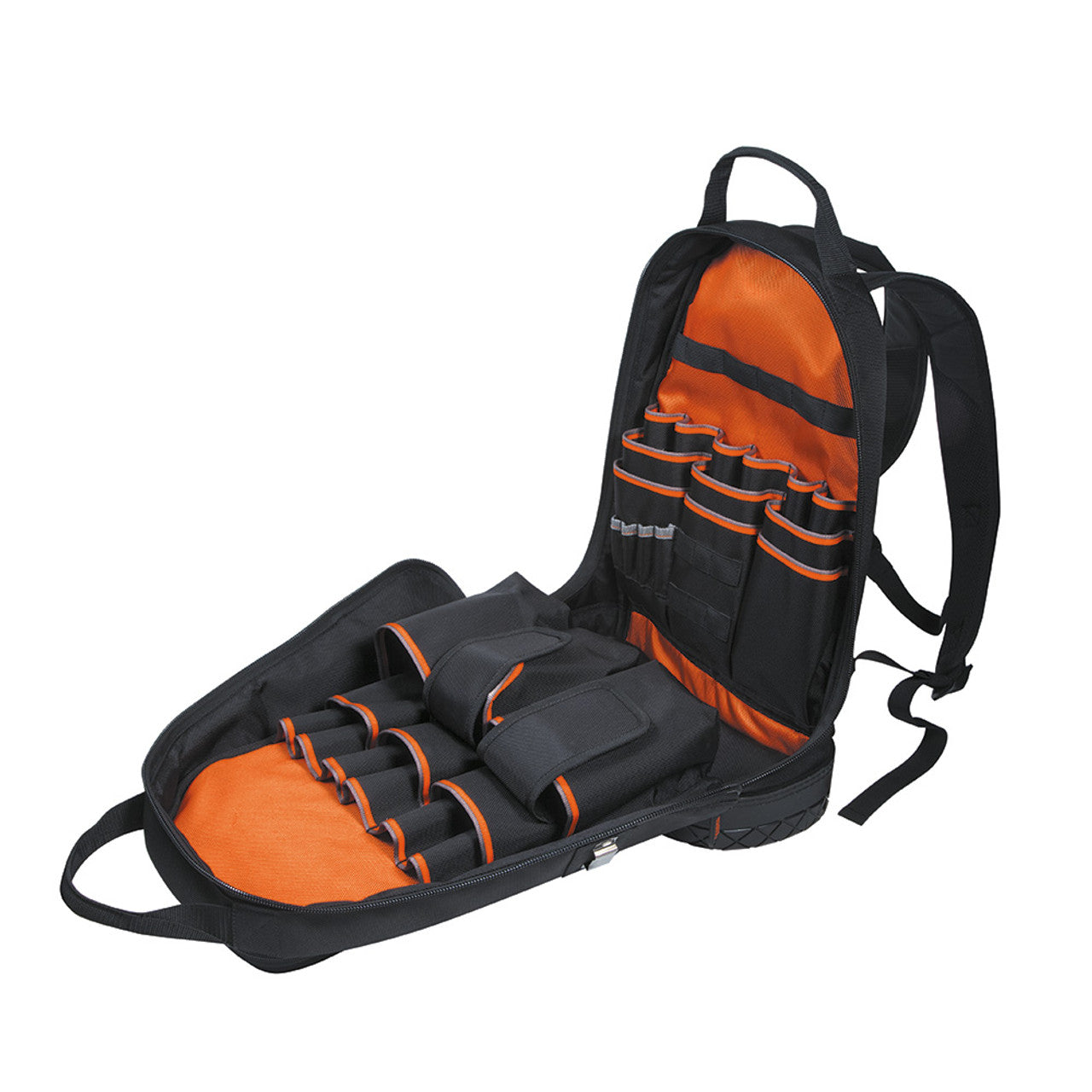 Klein KLE-55421BP14 14in Tradesman Pro Tool Bag Backpack 39 Pockets Black