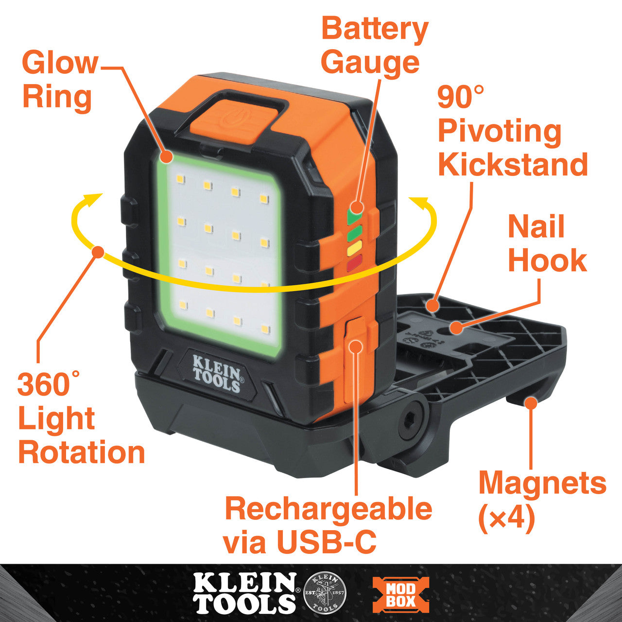Klein Tools KLE-56416 MODbox Rechargeable Area Light