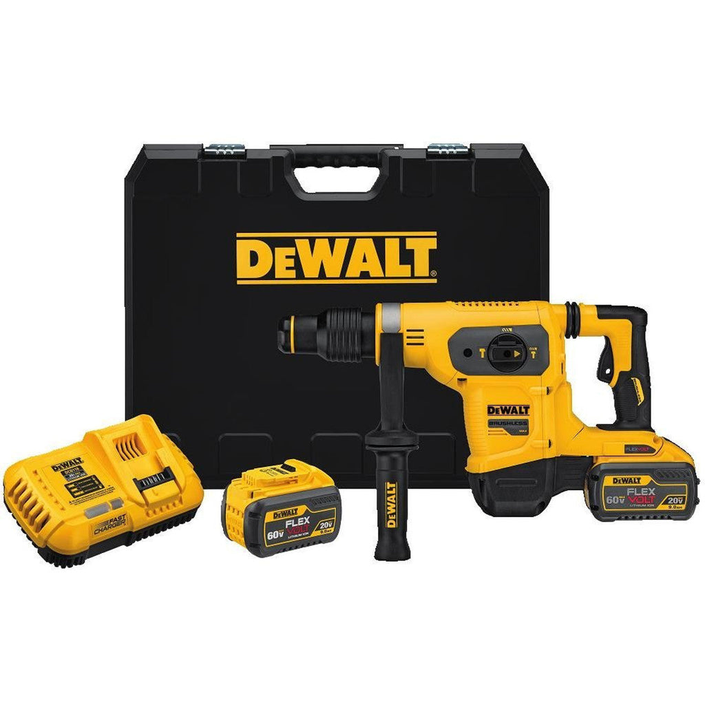 DEWALT DEW-DCH481X2 Flexvolt 1-9/16 In. (40 mm) SDS MAX 60V Combination Hammer Kit with 2x 9.0Ah Batteries