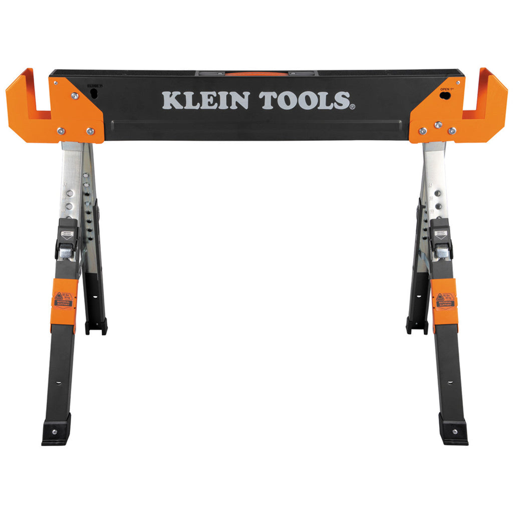 Klein Tools KLE-66188 Adjustable-Leg Folding Saw Horse and Jobsite Table, 1-Pack