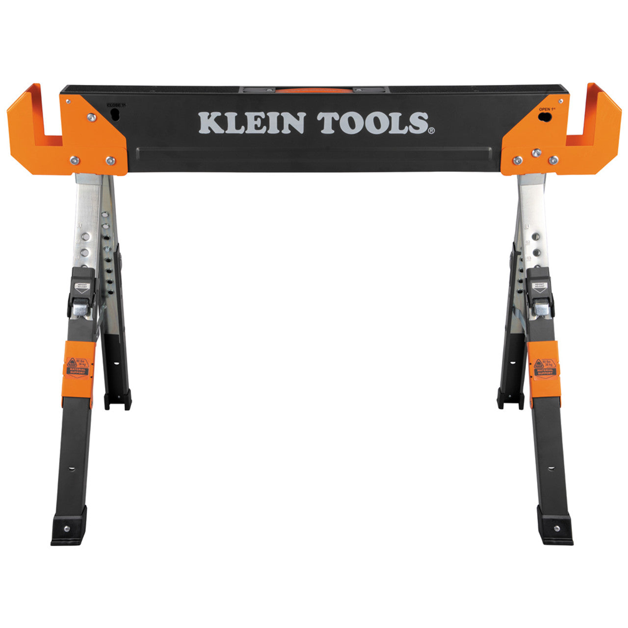Klein Tools KLE-66188 Adjustable-Leg Folding Saw Horse and Jobsite Table, 1-Pack