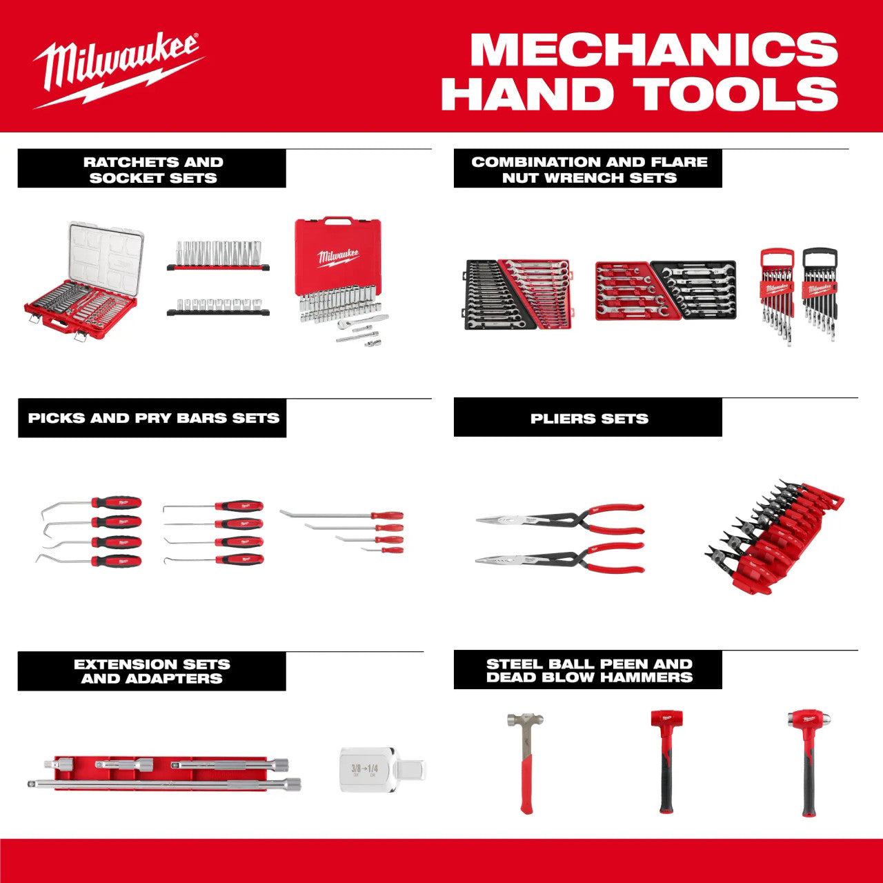 Milwaukee MIL-48-22-9484T 15PC SAE Combination Wrench Trays