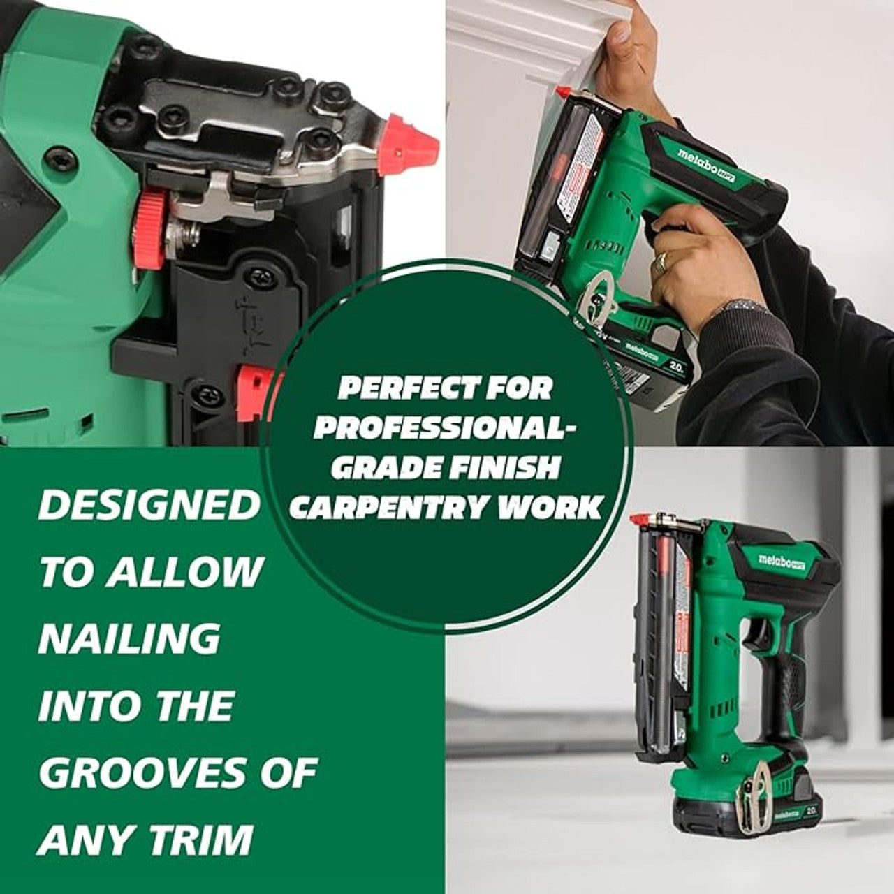 Metabo-HPT HPT-NP18DSALTM 1-3/8'' 18V MultiVolt Cordless 23-Gauge Compact Pin Nailer 2.0Ah Kit