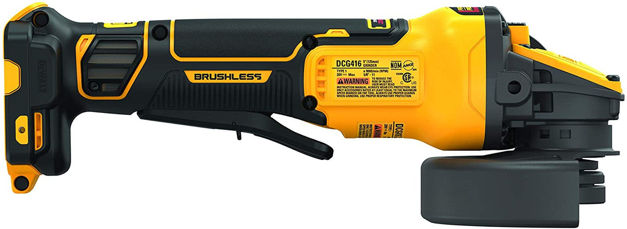 DEWALT DEW-DCG416B 20V MAX 4-1/2in - 5in Brushless Cordless Paddle Switch Angle Grinder With FLEXVOLT ADVANTAGE (Bare Tool)