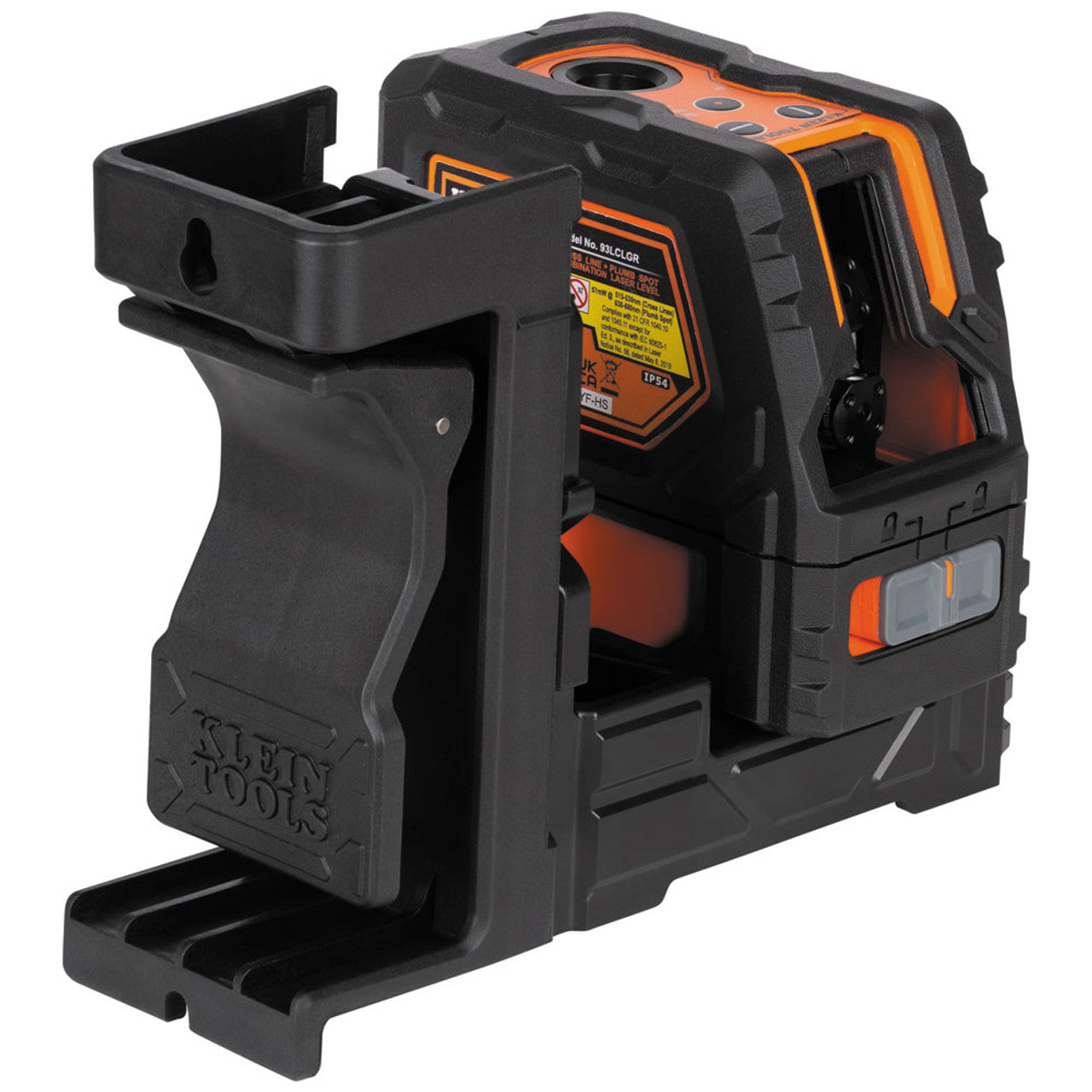 Klein KLE-93LCLGR Rechargeable Self-Leveling Green Cross-Line Laser Level with Red Plumb