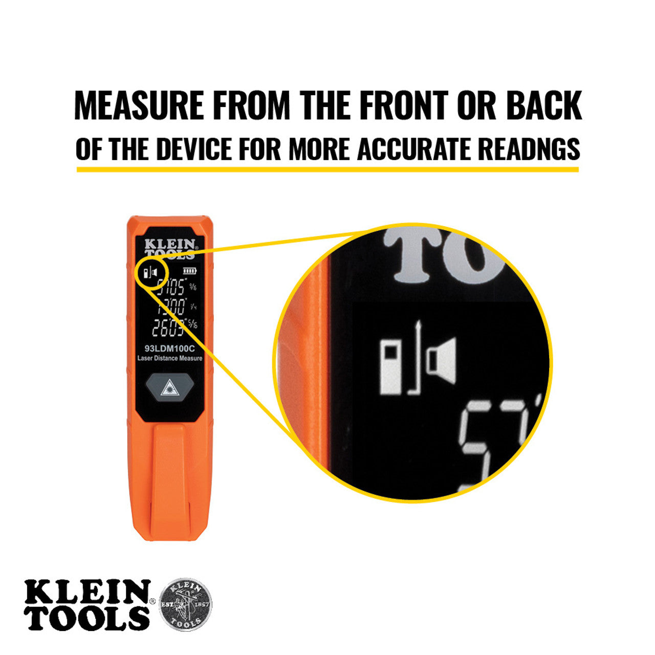 Klein KLE-93LDM100C Compact Laser Distance Measure