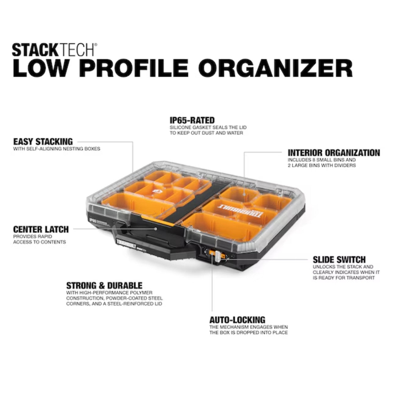 ToughBuilt TB-B1-O-10 StackTech Low Profile Full Organizer