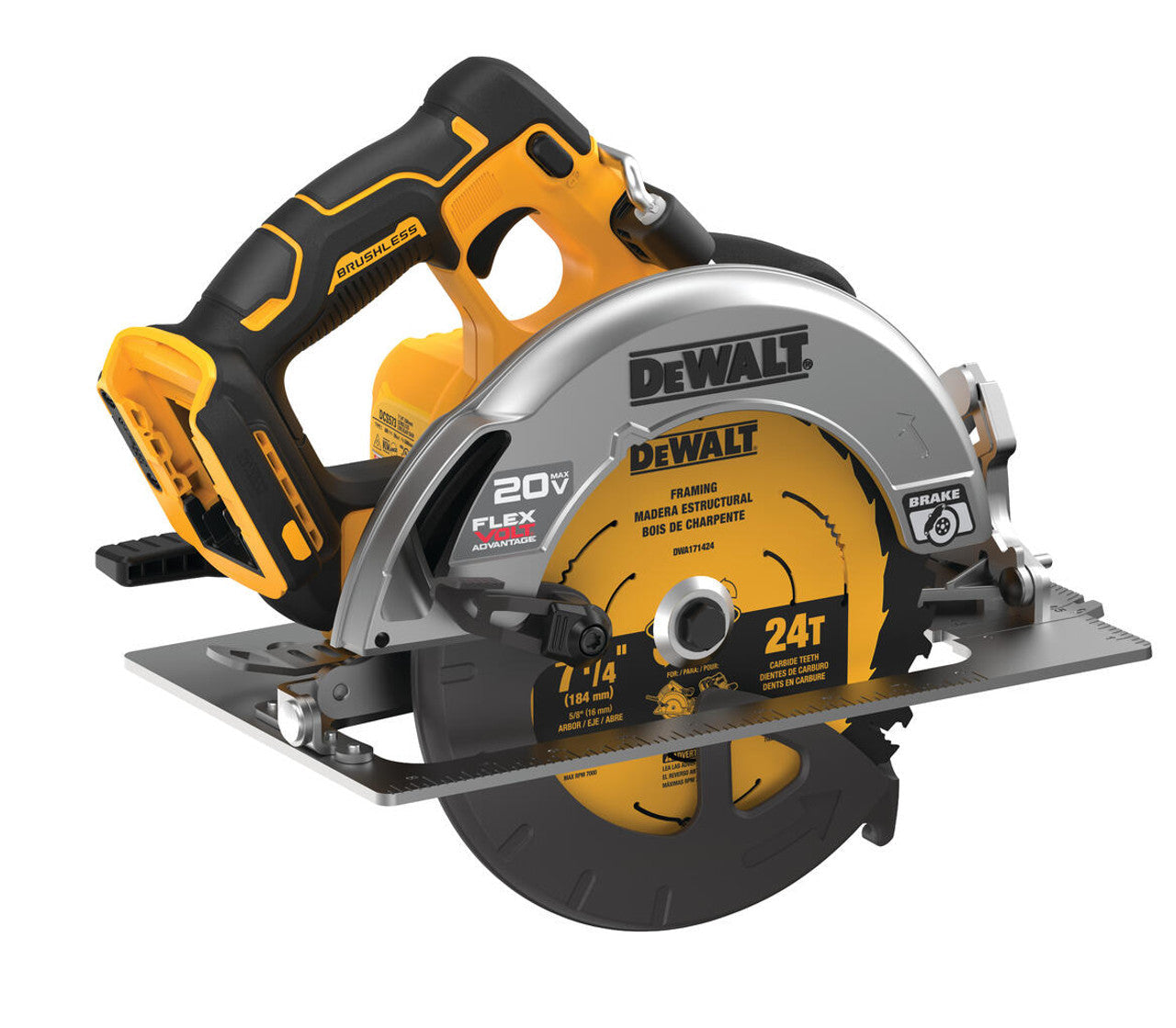 DEWALT DEW-DCS573B 20V MAX 7-1/4in Brushless Cordless Circular Saw With FLEXVOLT ADVANTAGE (Bare Tool)