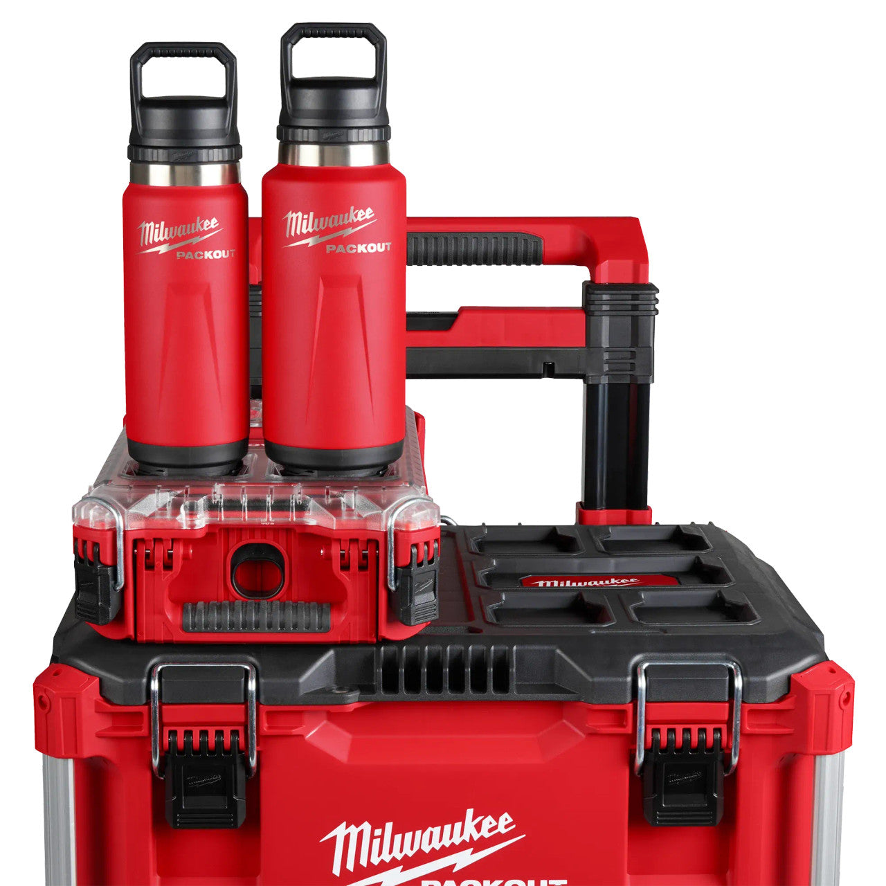 Milwaukee MIL-48-22-8382R PACKOUT 18oz Insulated Bottle with Chug Lid - Red