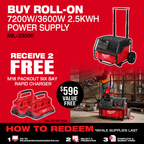 Milwaukee MIL-3300R ROLL-ON 7200W/3600W 2.5kWh Power Supply