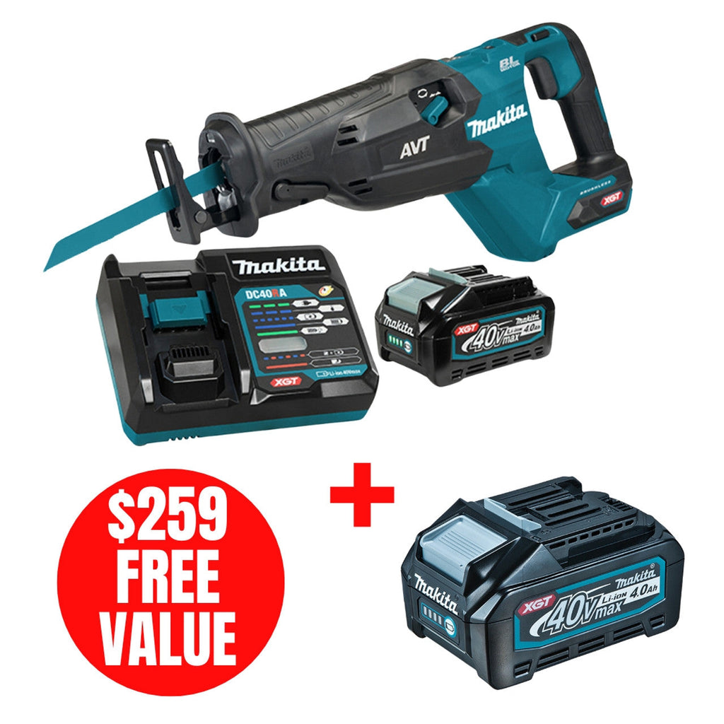 Makita MAK-JR002GM102 40V MAX XGT Li-Ion Reciprocating Saw 4.0 Ah Kit
