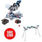 Bosch BOS-GCM18V-07SN14 18V 7-1/4in Single-Bevel Slide Miter Saw Kit with (1) CORE18V 8.0 Ah PROFACTOR Battery