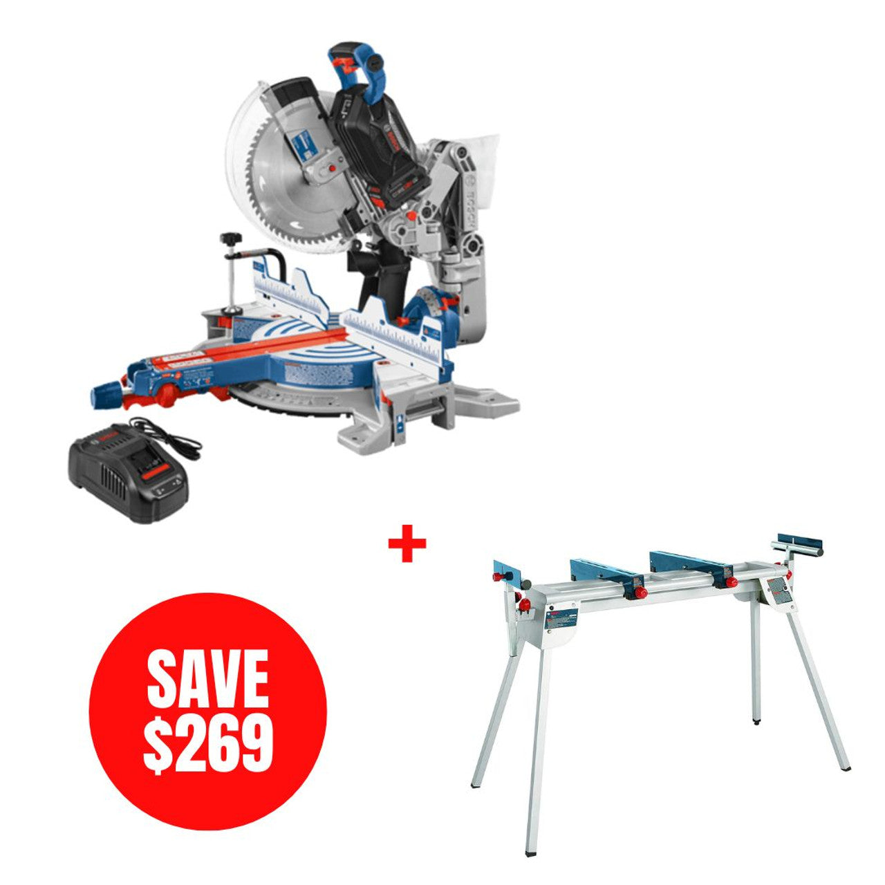 Bosch BOS-GCM18V-12GDCN14 PROFACTOR 18V Surgeon 12in Dual-Bevel Glide Miter Saw CORE18V 8.0Ah Kit