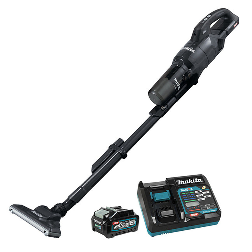 Makita MAK-CL003GM102 40V XGT Cordless 250ml Cyclone Vacuum Cleaner, Black - 4Ah Kit