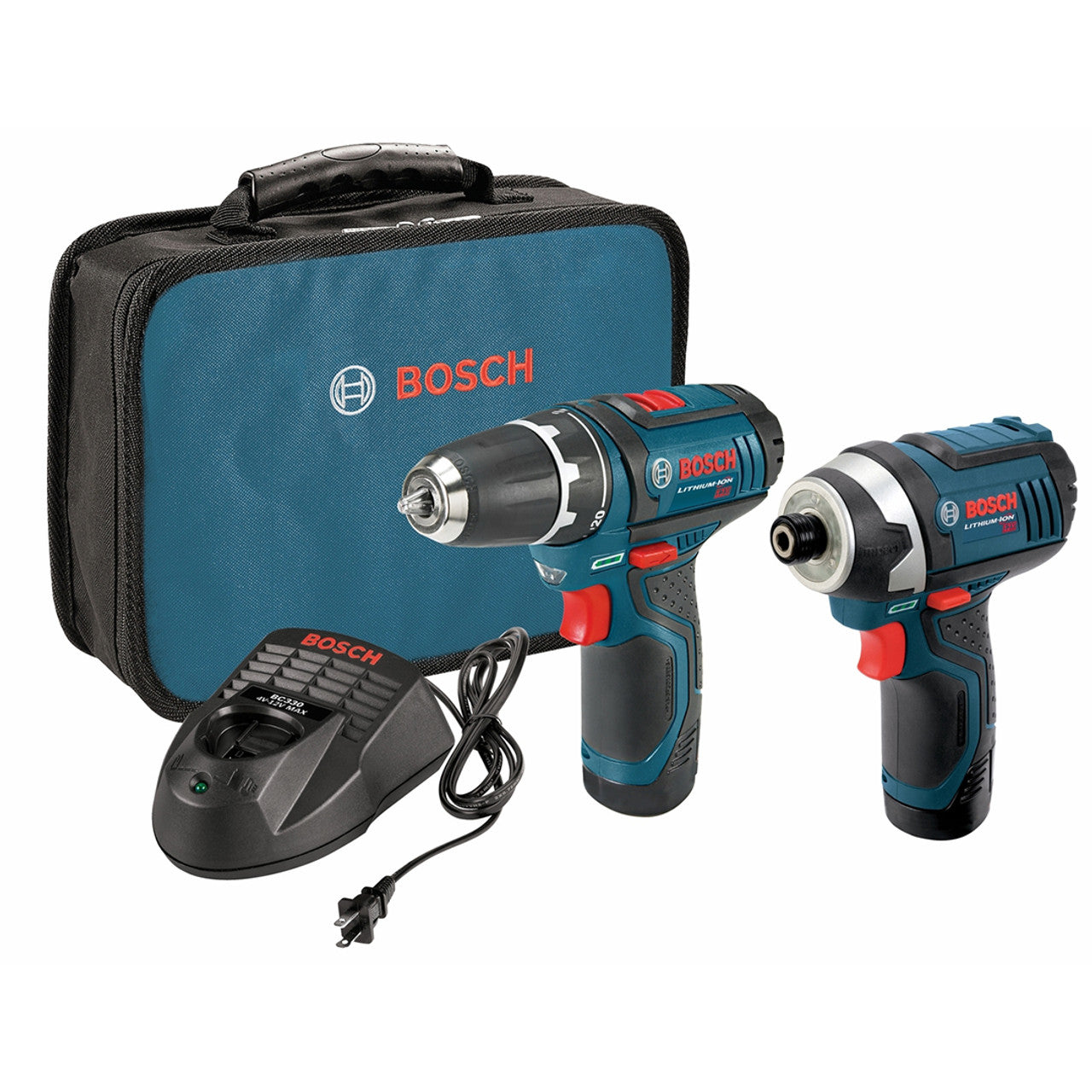 Bosch BOS-CLPK22-120 12 V Max 2-Tool Lithium-Ion Cordless Combo Kit with 2x 2.0Ah Batteries
