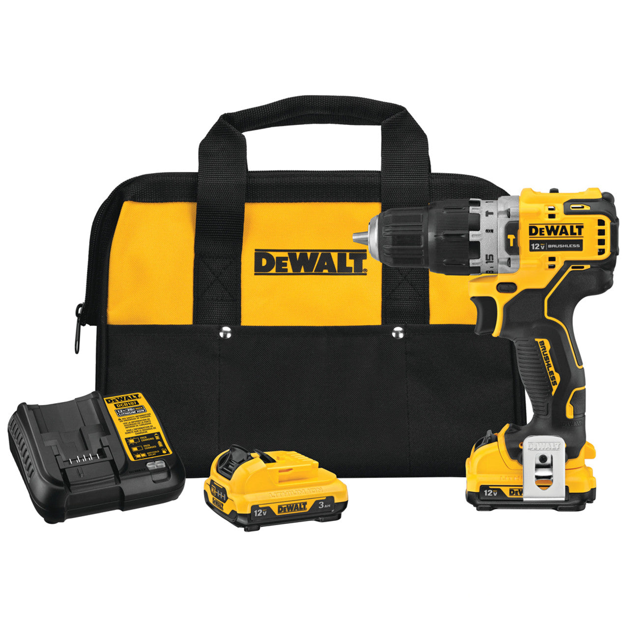 DEWALT DEW-DCD706F2 Xtreme 12V MAX Brushless 3/8 In. Cordless Hammer Drill 2Ah Kit