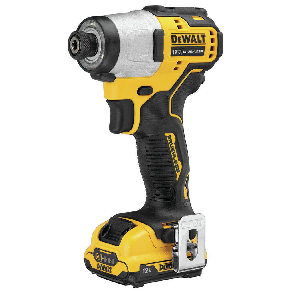 DEWALT DEW-DCF801F2 XTREME 12V MAX Brushless 1/4in Cordless Impact Driver 2x 2.0Ah Kit