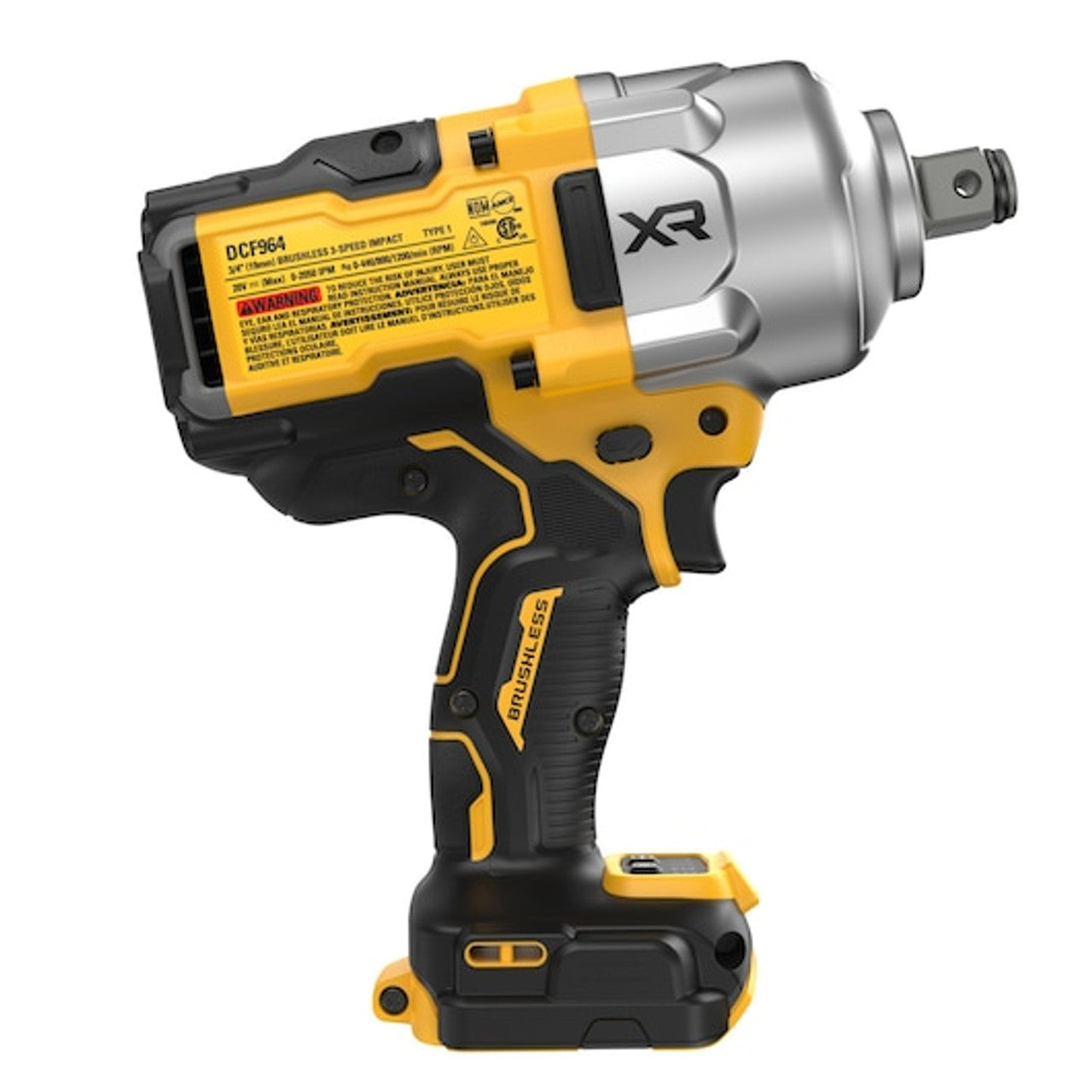 DEWALT DEW-DCF964B 20V MAX XR Brushless 3/4 in. High Torque Impact Wrench with Hog Ring Anvil - Bare Tool