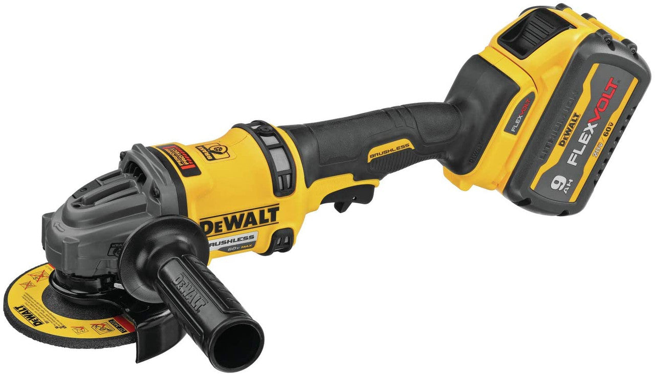 DEWALT DEW-DCG418X2 Flexvolt 60V MAX Brushless 4-1/2 - 6in Grinder With Kickback Brake Kit