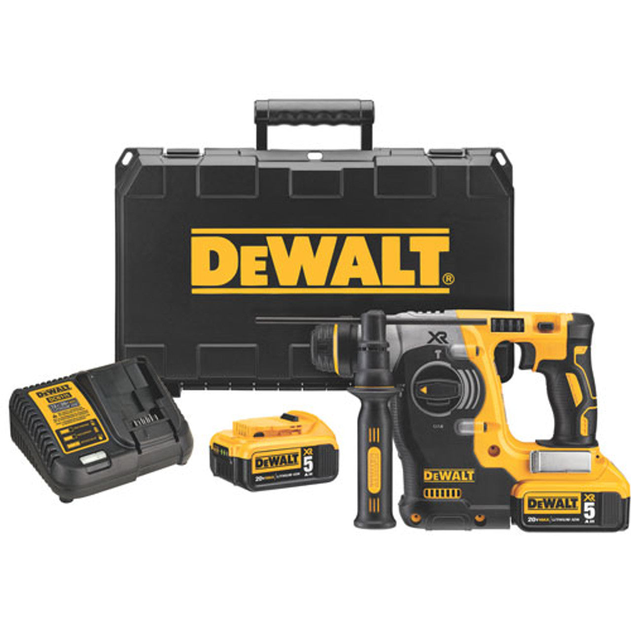 DEWALT DEW-DCH273P2 20V MAX Brushless 1in SDS Plus Rotary Hammer (5.0Ah Kit)