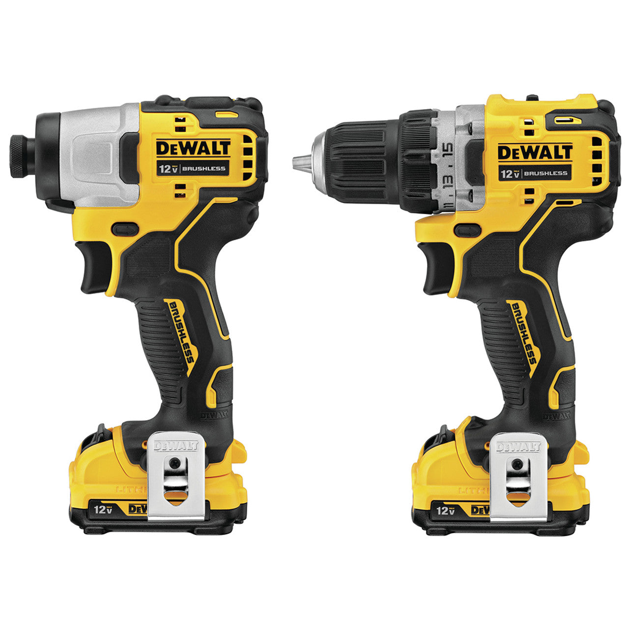 DEWALT DEW-DCK221F2 XTREME 12V MAX Brushless Cordless Drill and Impact Driver 2x 2.0Ah Kit