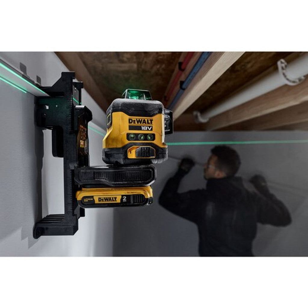 DEWALT DEW-DCLE34031D1 20V 3x360 Green Beam Line Laser 2.0Ah Kit