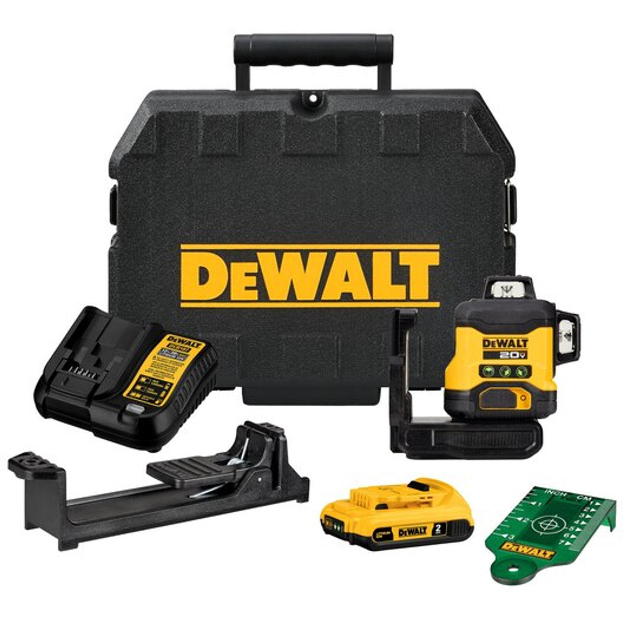 DEWALT DEW-DCLE34031D1 20V 3x360 Green Beam Line Laser 2.0Ah Kit