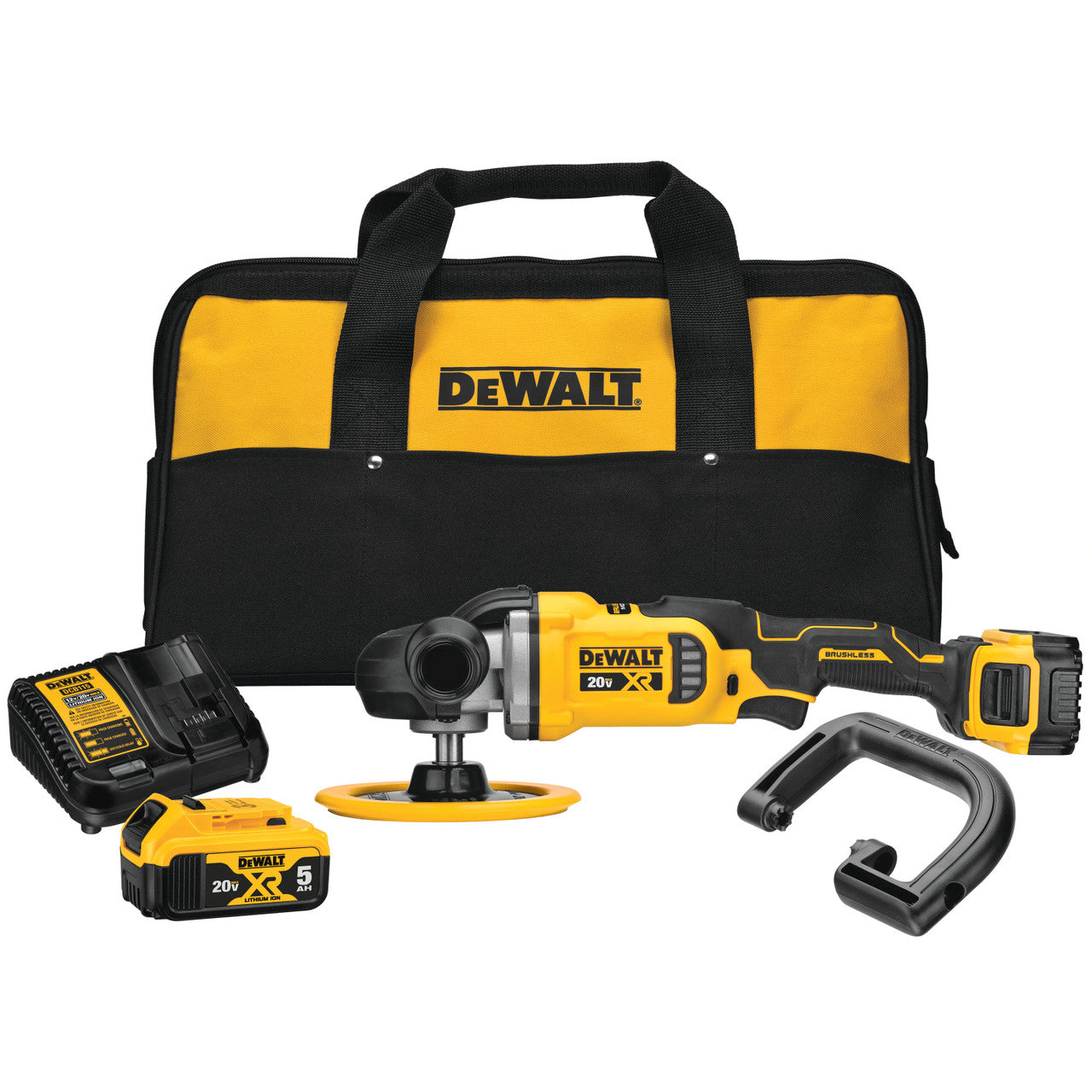 DEWALT DEW-DCM849P2 20V MAX 7 in Rotary Polisher 5Ah Kit