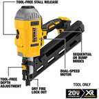 DEWALT DEW-DCN692B GEN3 20V MAX XR Brushless Dual Speed Framing Nailer Bare Tool