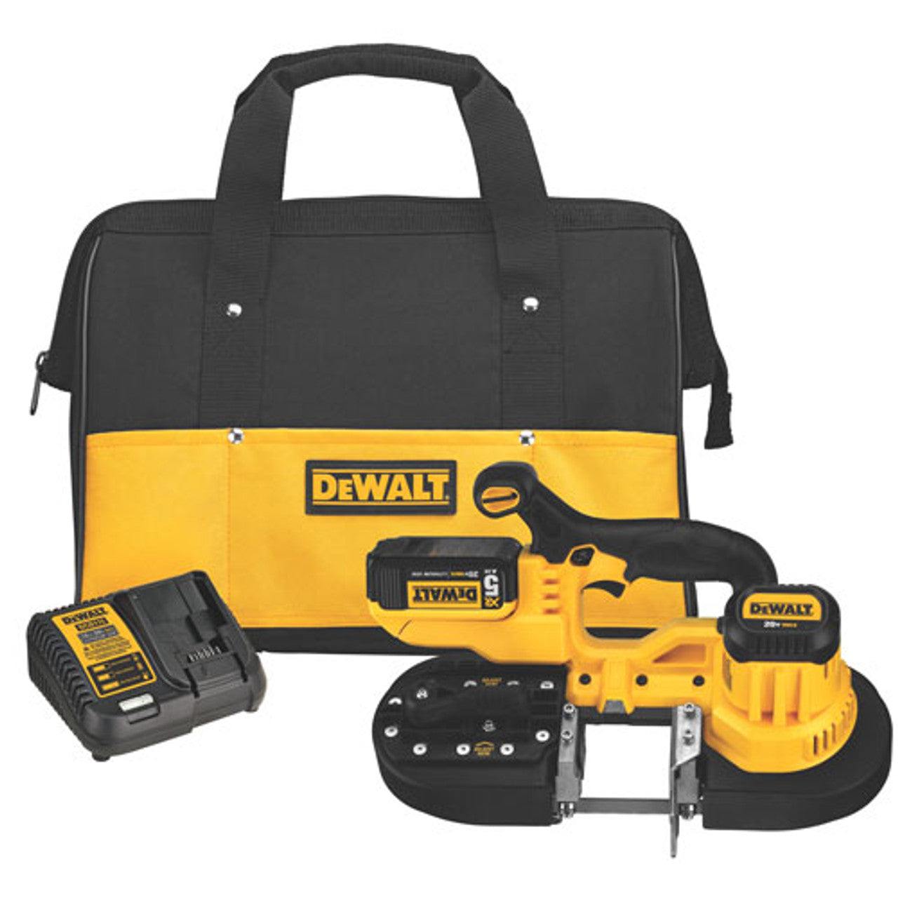 DEWALT DEW-DCS371P1 20V MAX Li-Ion Band Saw Kit with 5.0Ah Battery