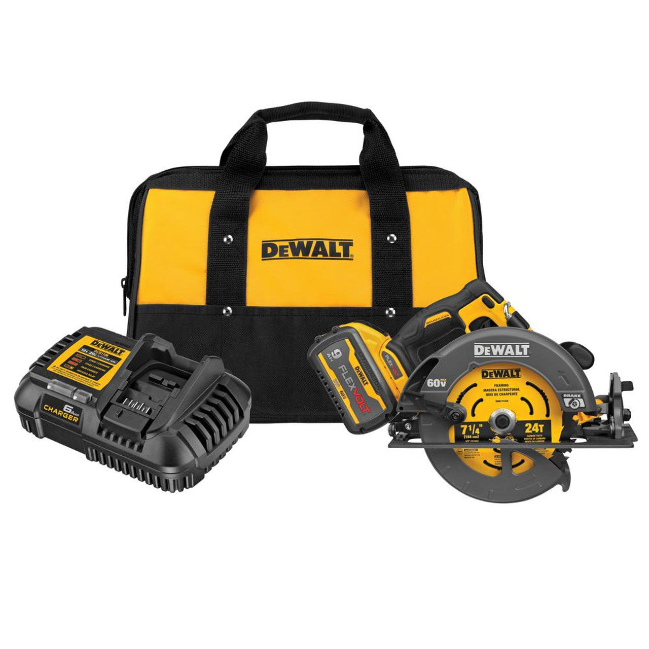 DEWALT DEW-DCS578X1 GEN 2 Flexvolt 60V MAX Brushless 7-1/4 In. Cordless Circular Saw With Brake Kit