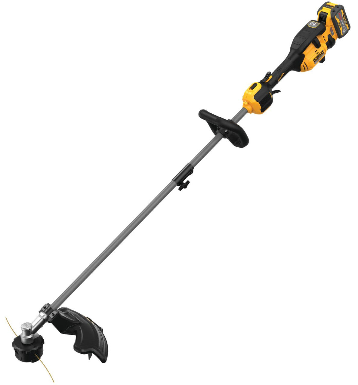 DEWALT DEW-DCST972X1 FLEXVOLT 60V MAX 17in Brushless Cordless Power Head Attachment Capable String Trimmer 9.0Ah Kit