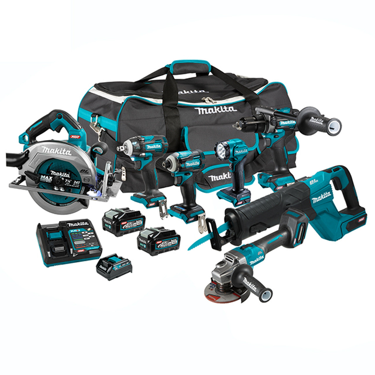 Makita MAK-DK0179G701 40V MAX XGT 7-Tool 2x 4.0Ah Combo Kit