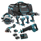 Makita MAK-DK0216G701 40V MAX XGT Brushless 7-Piece 2x 4.0Ah Combo Kit