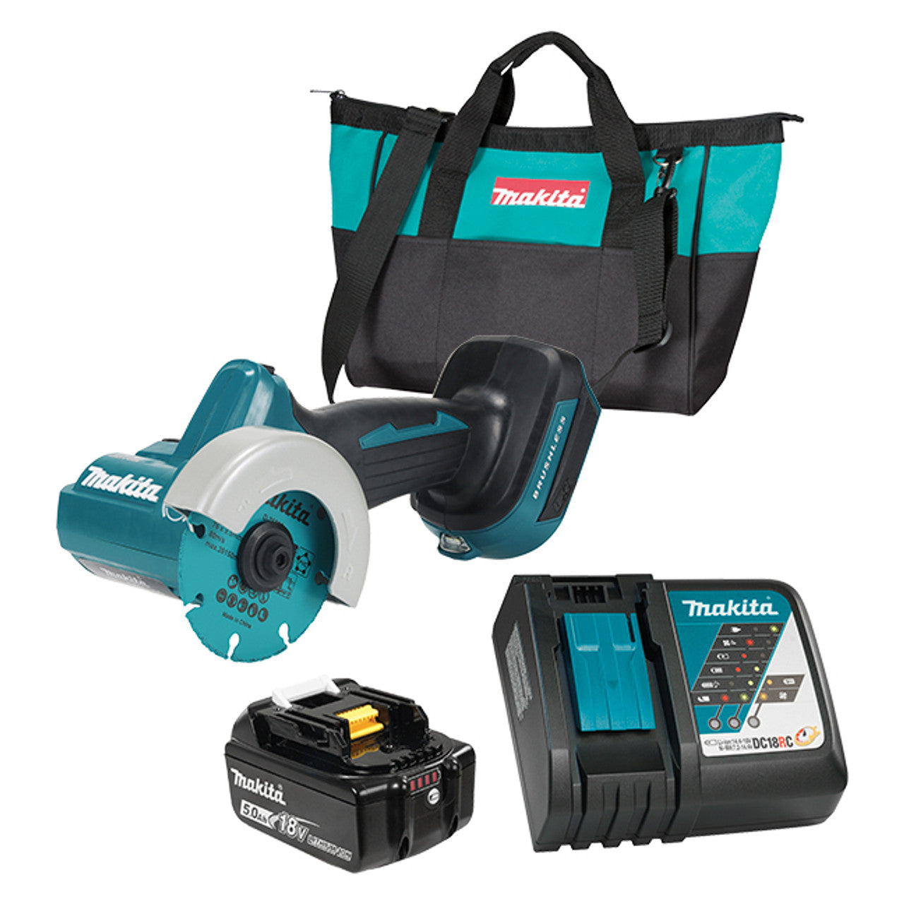 Makita MAK-DMC300RT 18V LXT Cordless 3in Compact Cut-Off Tool 5.0 Ah Kit