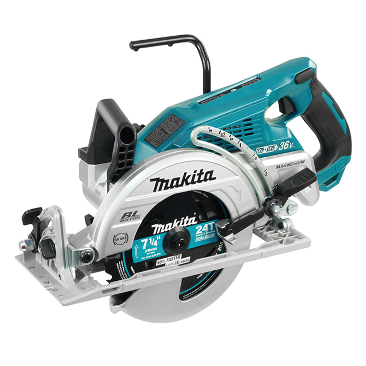 Makita MAK-DRS780Z 18V x 2 - 7-1/4in Cordless Rear Handle Circular Saw