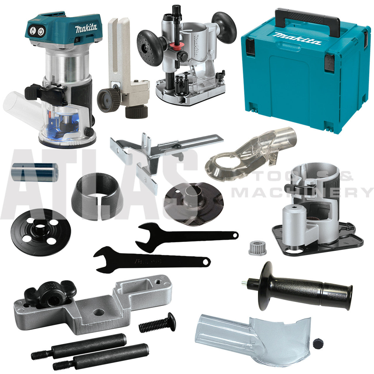 Makita MAK-DRT50ZJX6 18V Brushless Compact Router Bare Tool with Accessories