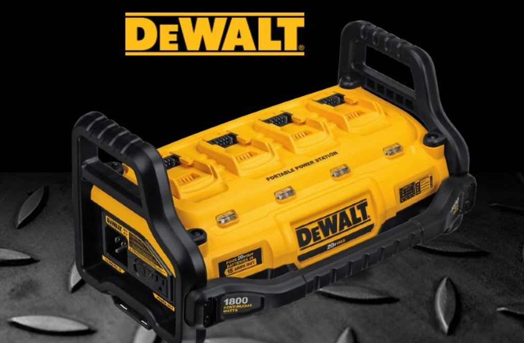 DEWALT DEW-DCB1800B 1800 Watt Portable Power Station And Simultaneous Battery Charger - 15 amps