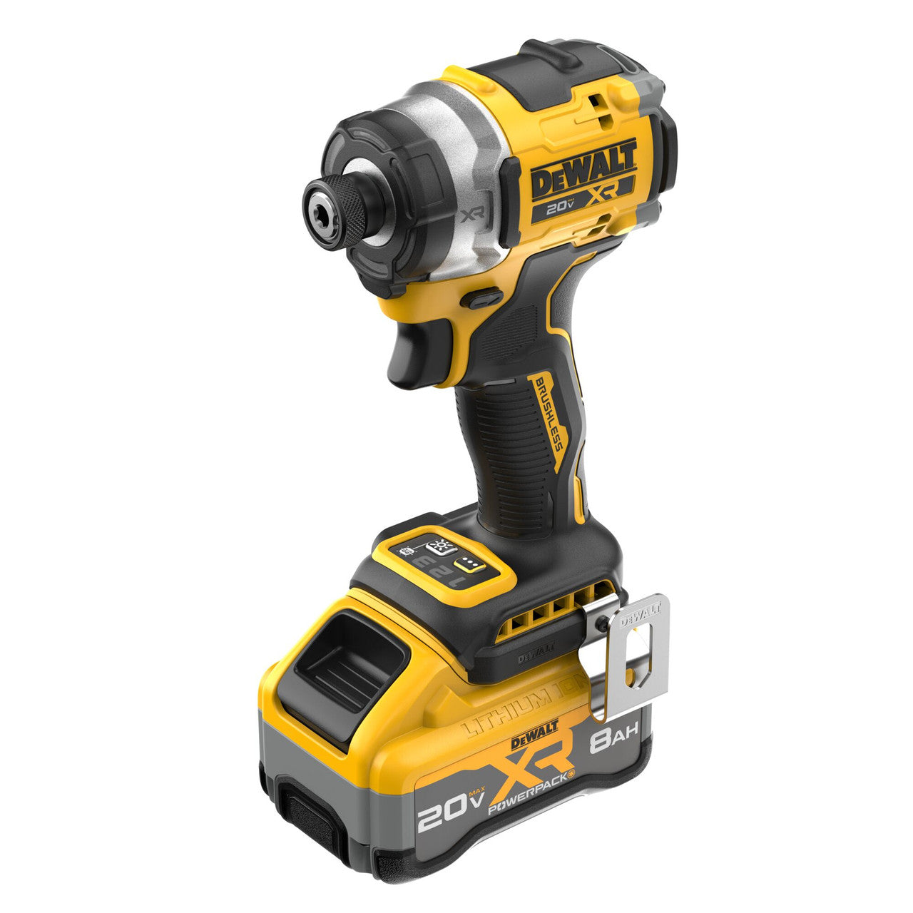 DEWALT DEW-DCF860WW1 20V MAX XR Brushless Cordless 3-speed High Torque 1/4 In. Impact Driver Kit With XR POWERPACK
