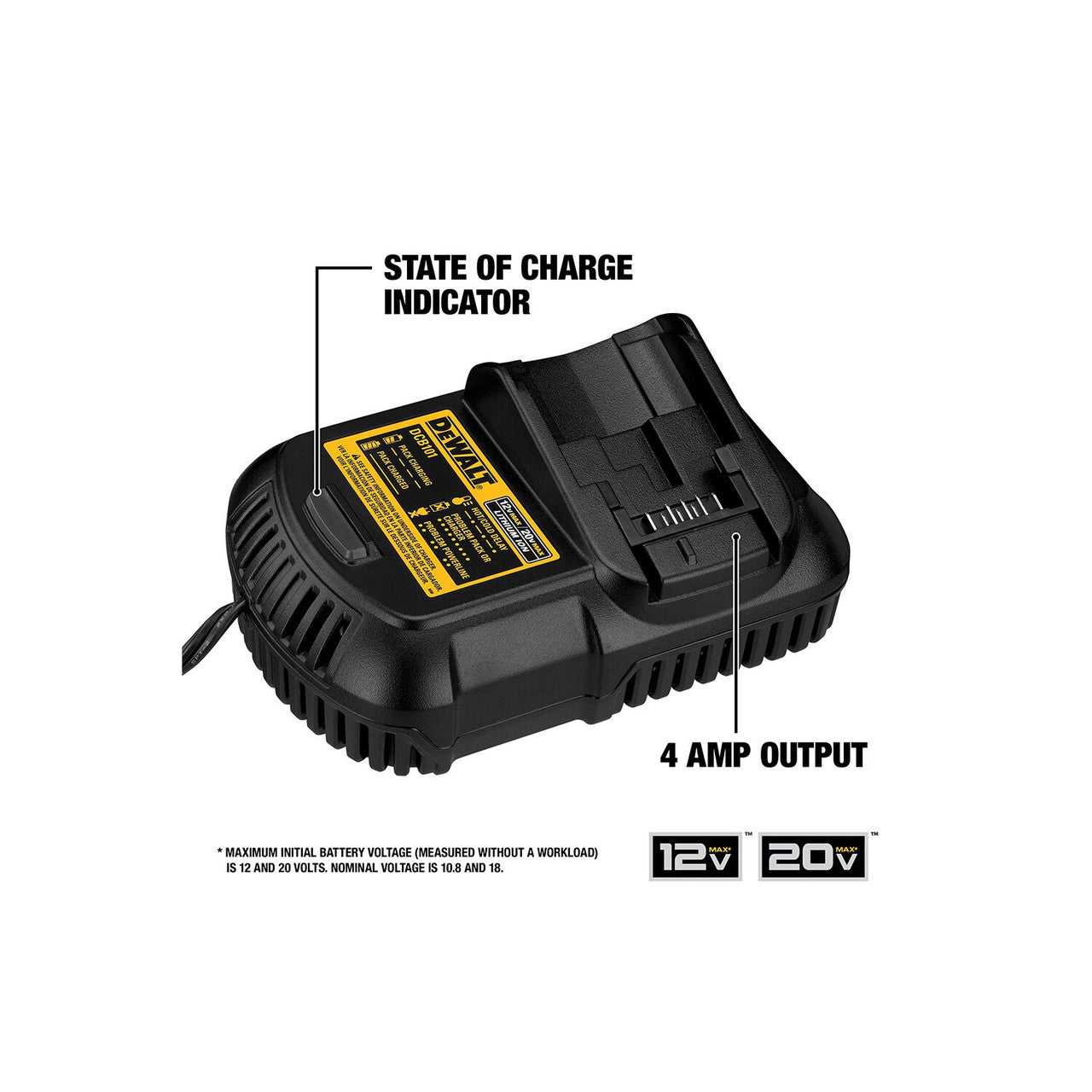 DEWALT DEW-DCB205CK 20V MAX 5.0Ah Battery Charger Kit With Bag