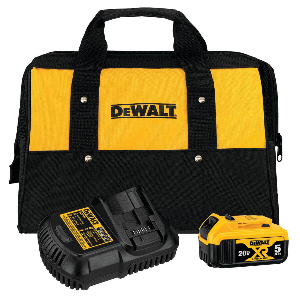 DEWALT DEW-DCB205CK 20V MAX 5.0Ah Battery Charger Kit With Bag