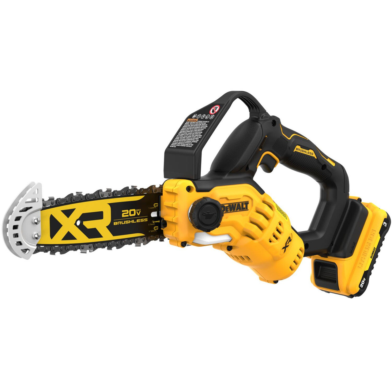 DEWALT DEW-DCCS623L1 20V MAX XR 8in Brushless Cordless Pruning Chainsaw 3.0Ah Kit