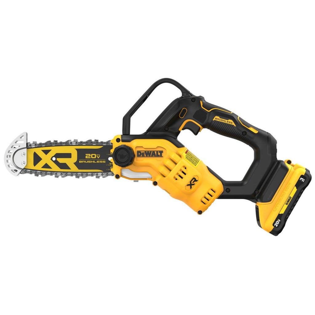 DEWALT DEW-DCCS623L1 20V MAX XR 8in Brushless Cordless Pruning Chainsaw 3.0Ah Kit