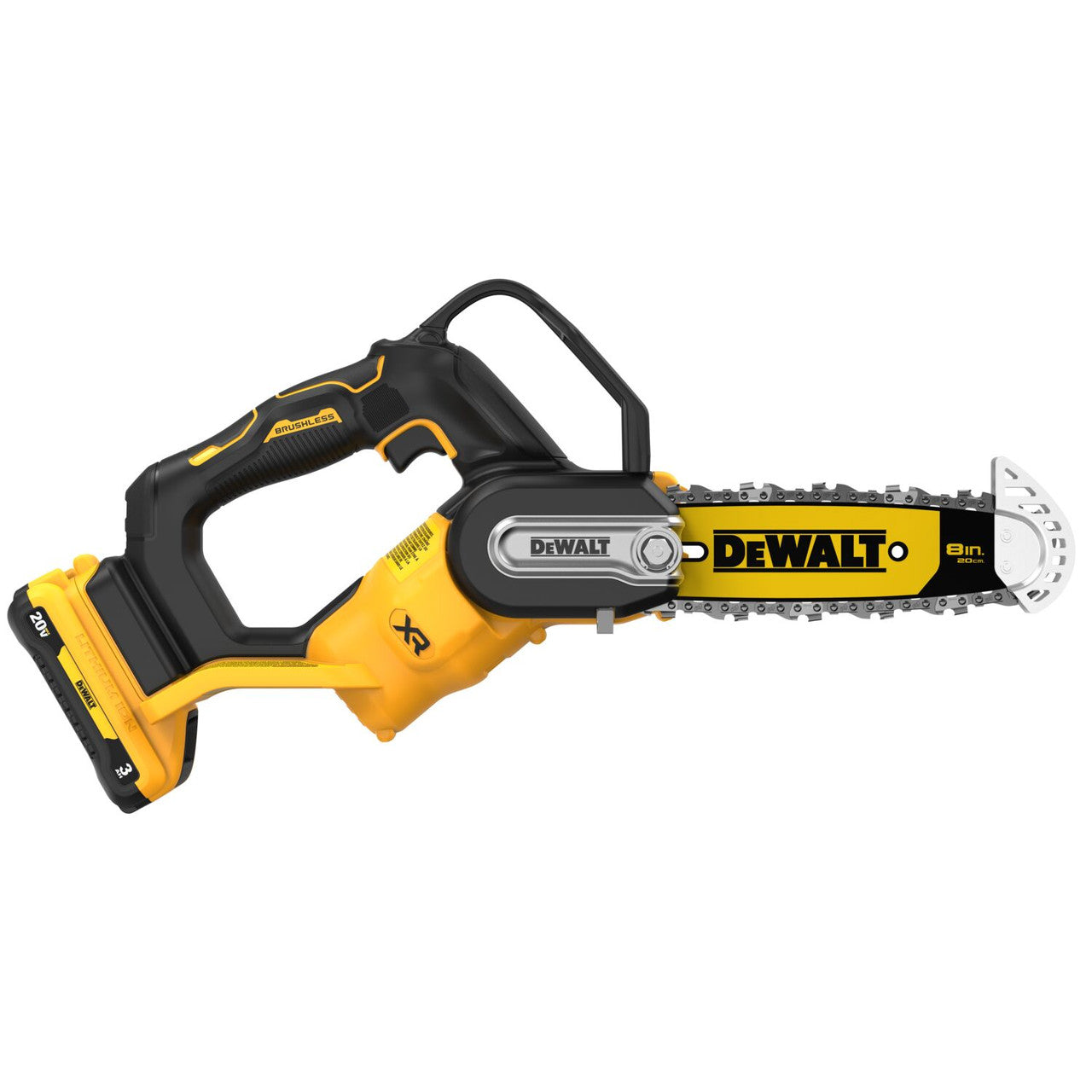 DEWALT DEW-DCCS623L1 20V MAX XR 8in Brushless Cordless Pruning Chainsaw 3.0Ah Kit